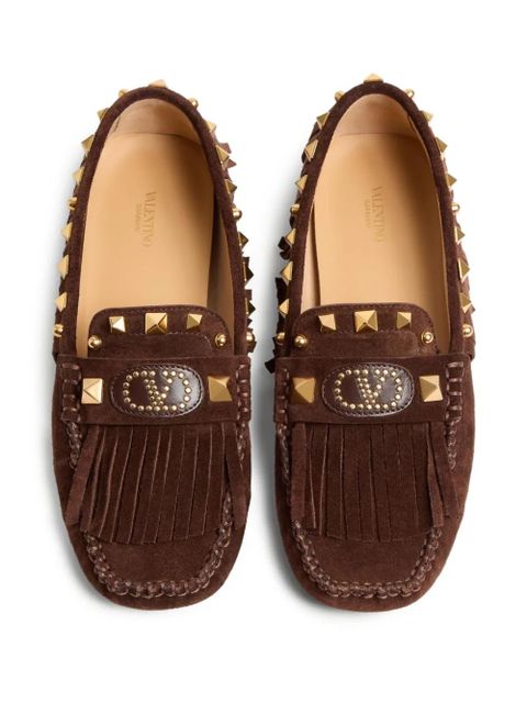Valentino Garavani Plaster Caster fringed loafers - Brown