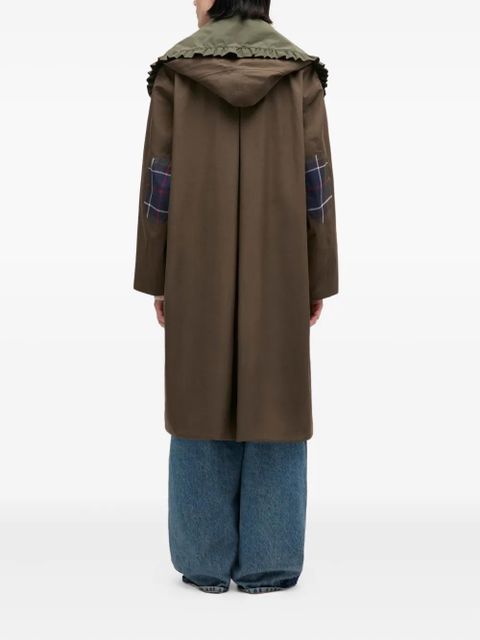 GANNI x Barbour ruffled-detail coat - Brown - zdjęcie produktu nr 2