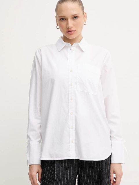 Barbour koszula bawełniana FREYA damska kolor biały regular z kołnierzykiem klasycznym LSH1699 - zdjęcie produktu nr 1