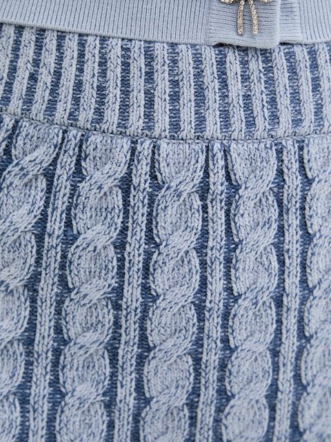 Guess spódnica bawełniana GISELLE kolor niebieski mini ołówkowa W5YD68 Z3OU0