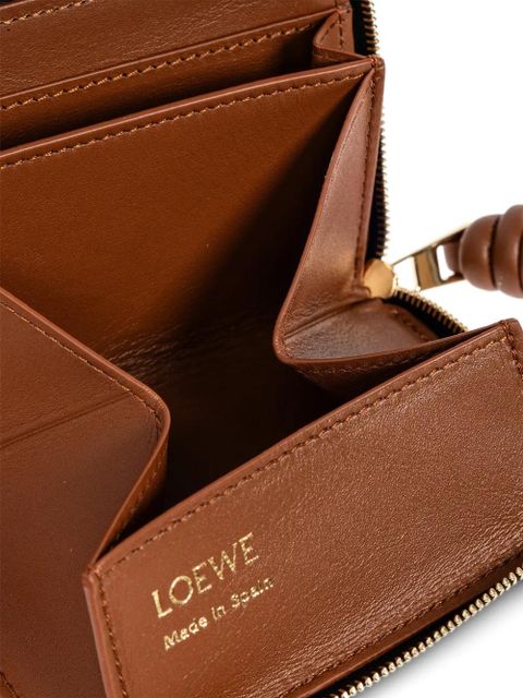 LOEWE zip leather wallet - Black