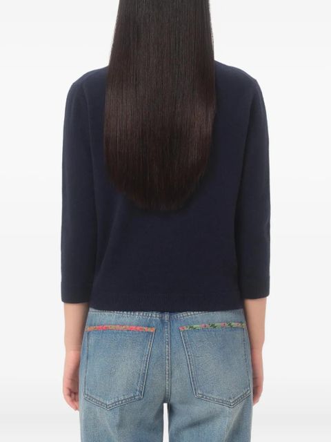 Valentino Garavani bow-detail cardigan - Blue