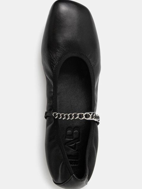 Answear.LAB baleriny skórzane kolor czarny