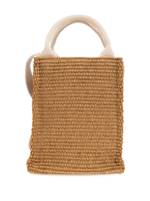 Marni woven raffia tote bag - Neutrals