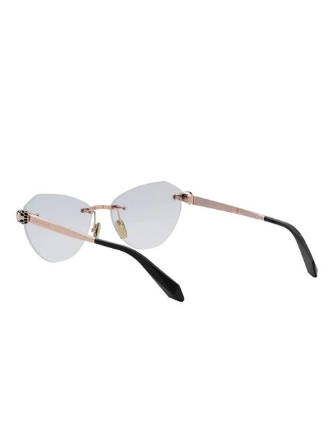 Bvlgari arm-embellished cat-eye glasses - Gold - zdjęcie produktu nr 2