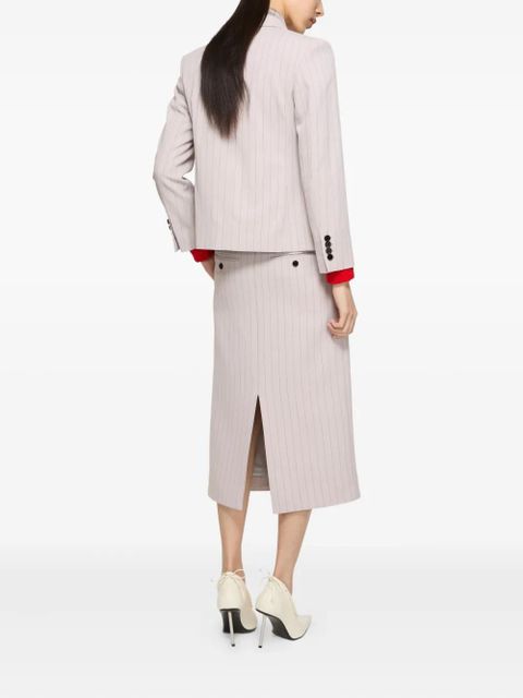 Acne Studios pinstripe midi skirt - Neutrals