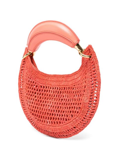 Chloé Summer Banana woven top-handle tote bag - Orange