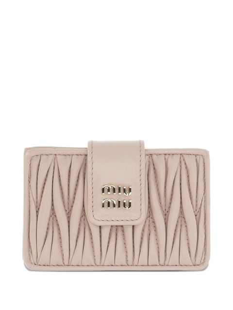 Miu Miu Matelasse card holder - Neutrals - zdjęcie produktu nr 1