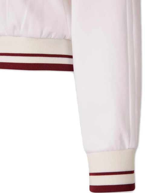 Marni logo embroidery bomber jacket - White