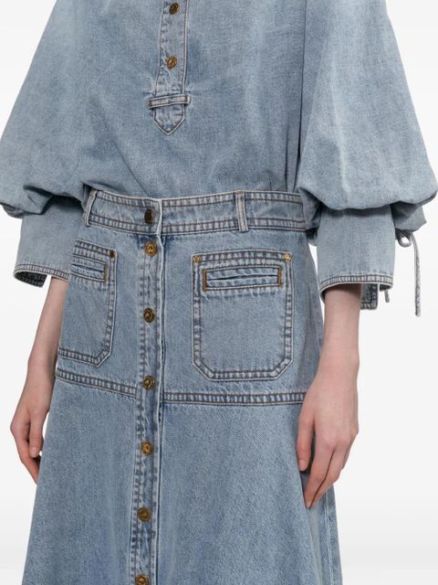 ZIMMERMANN buttoned skirt - Blue