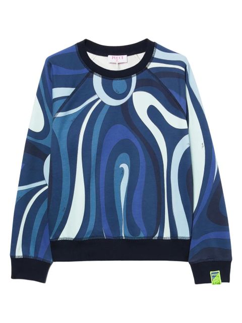 PUCCI Marmo-print sweatshirt - Blue - zdjęcie produktu nr 1