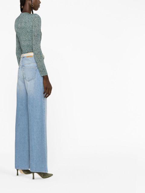 ISABEL MARANT Joneli animal-print top - Blue