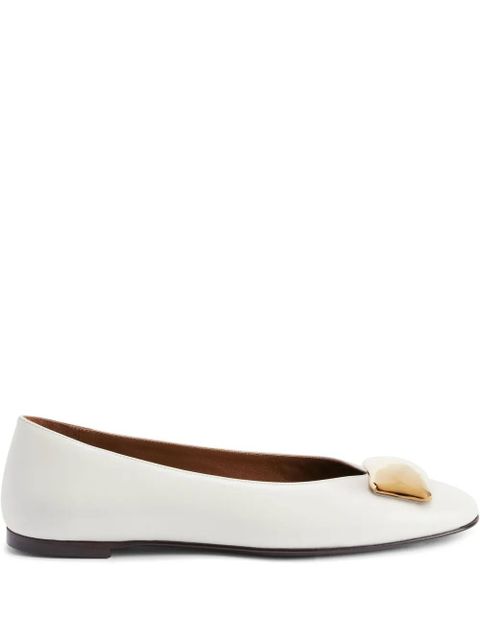 Giuseppe Zanotti Georgia Stone ballet flats - White - zdjęcie produktu nr 1