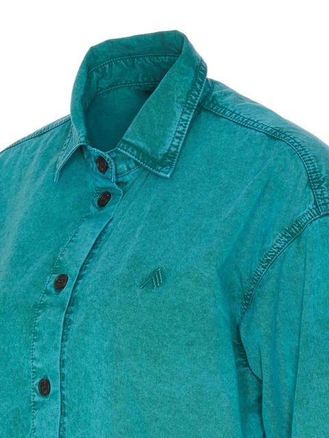 The Attico logo-embroidered jacket - Green