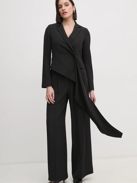 Sandro Ferrone spodnie damskie kolor czarny szerokie high waist SFS15YBEALGHERO - zdjęcie produktu nr 2