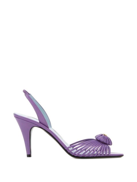 Valentino Garavani Royal leather sandals - Purple - zdjęcie produktu nr 1