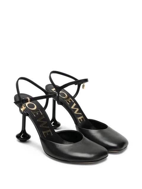 LOEWE 90mm ankle-strap sculpted-heel pumps - Black