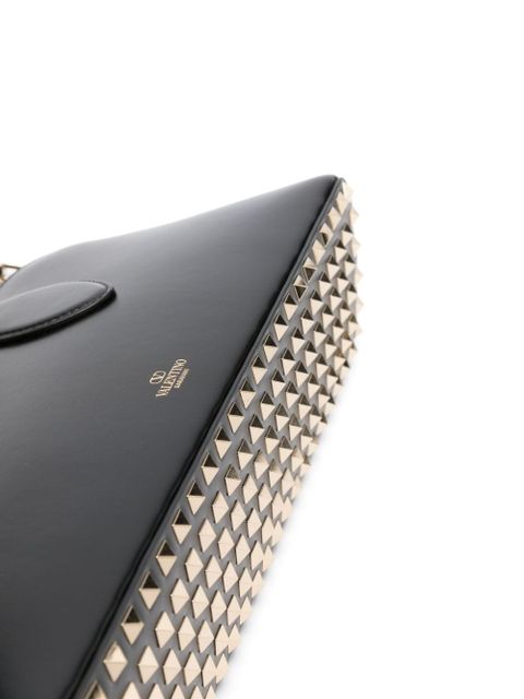 Valentino Garavani Rockstud-embellished leather tote bag - Black