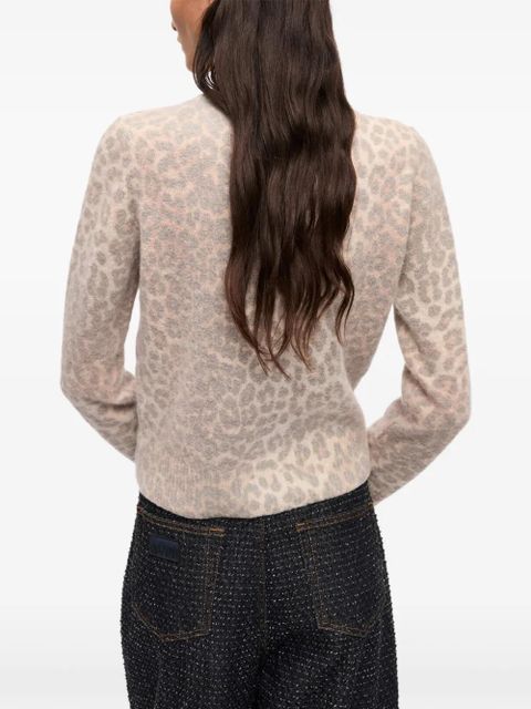 GANNI leopard-printed cardigan - Neutrals