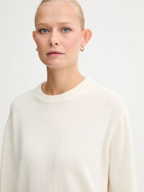 Bally sweter kaszmirowy damski kolor beżowy lekki WKN0BA