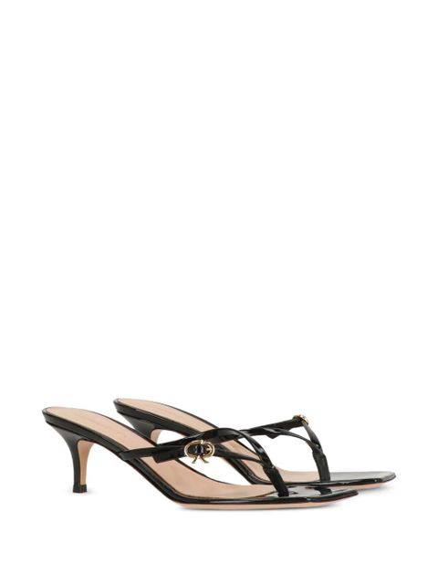 Gianvito Rossi logo-detail sandals - Black - zdjęcie produktu nr 2
