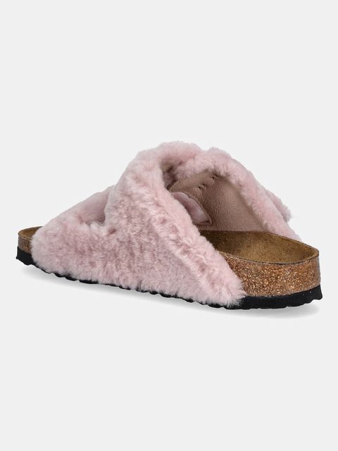 Birkenstock kapcie wełniane Arizona Shearling Upper kolor różowy 1030274 - zdjęcie produktu nr 2
