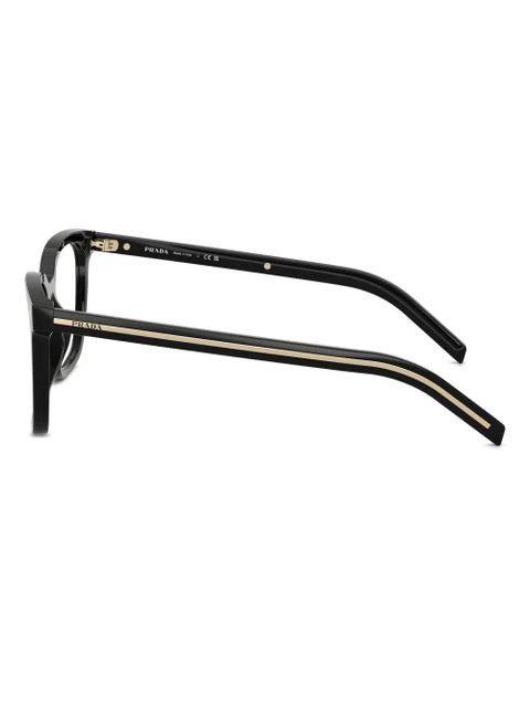 Prada Eyewear logo-print glasses - Black