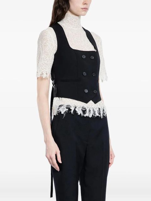 Alexander McQueen double-breasted waistcoat - Black