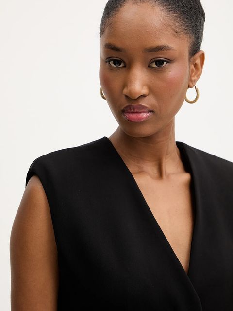 Pinko kamizelka kolor czarny jednorzędowa 106070 A04I