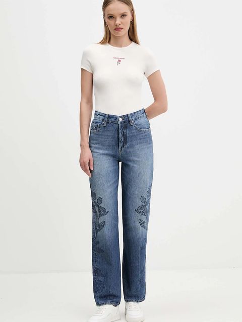 Tommy Jeans t-shirt damski kolor beżowy DW0DW21787 - zdjęcie produktu nr 2