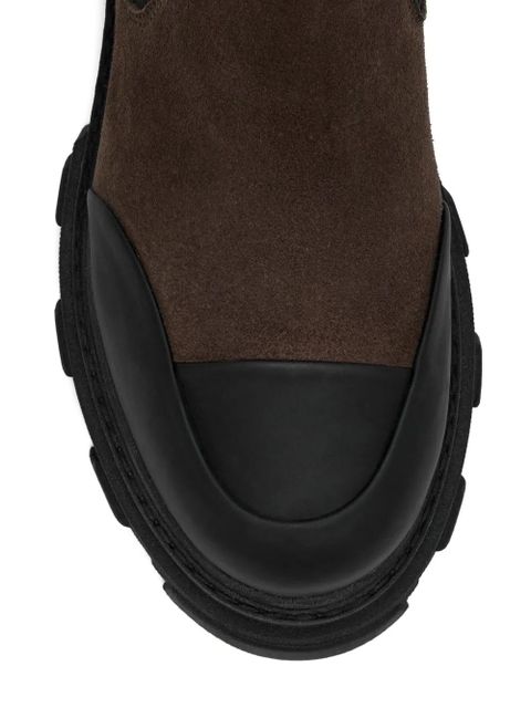 GANNI lug-sole boots - Brown