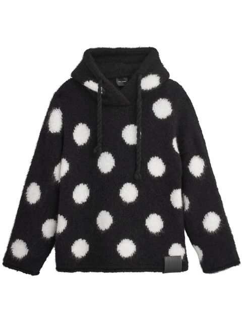 Marc Jacobs Brushed Spots knit hoodie - Black - zdjęcie produktu nr 1