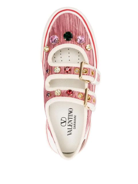 Valentino Garavani Dollyboard buckled sneakers - Pink