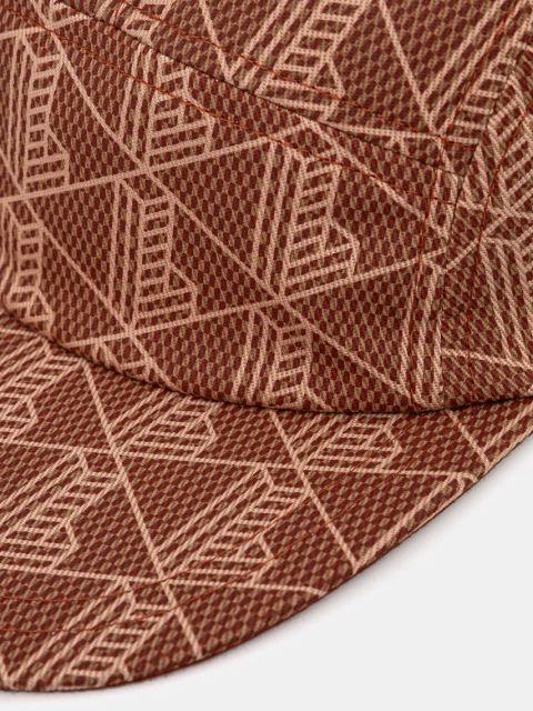 Lacoste czapka z daszkiem bawełniana kolor pomarańczowy wzorzysta RK0763