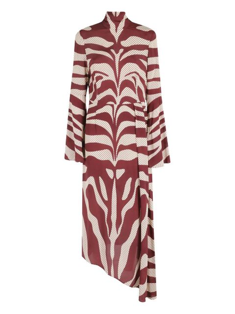 Essentiel Antwerp striped tie midi dress - Red - zdjęcie produktu nr 1