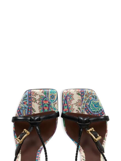 ETRO 90mm leather high-heeled sandals - Neutrals