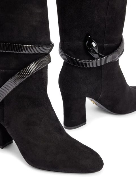 René Caovilla suede boots - Black