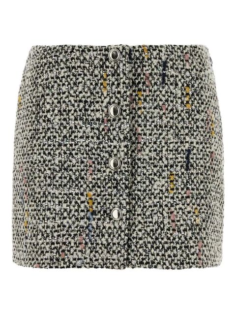 Alessandra Rich tweed sequinned mini skirt - Neutrals - zdjęcie produktu nr 1