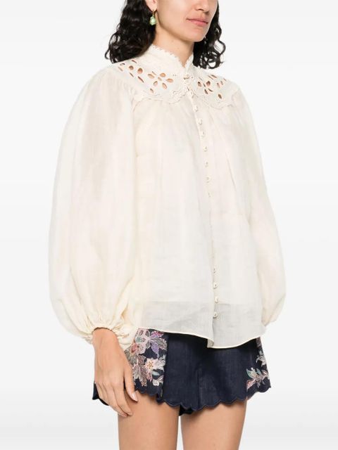 ZIMMERMANN embroidered shirt - Neutrals