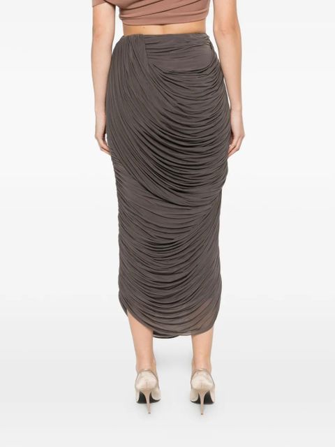 Magda Butrym ruched skirt - Brown - zdjęcie produktu nr 2