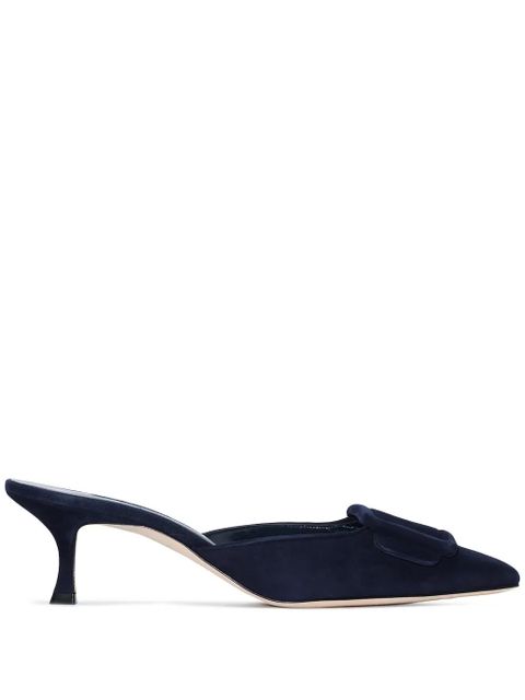 Manolo Blahnik 50mm Maysale mules - Blue - zdjęcie produktu nr 1