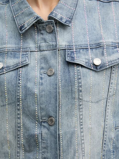 Joseph Ribkoff kurtka jeansowa kolor niebieski przejściowa 261958