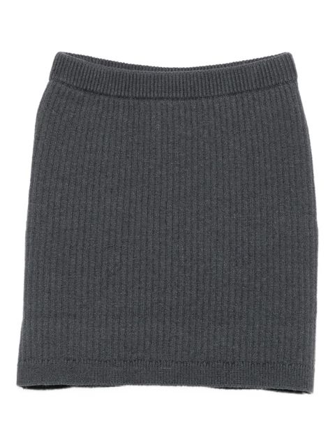 JW Anderson logo-plaque cable-knit mini skirt - Grey - zdjęcie produktu nr 2
