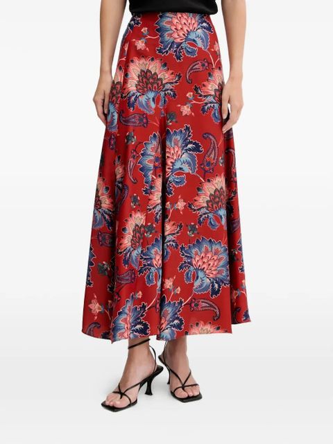 FARM Rio floral maxi skirt - Red - zdjęcie produktu nr 1