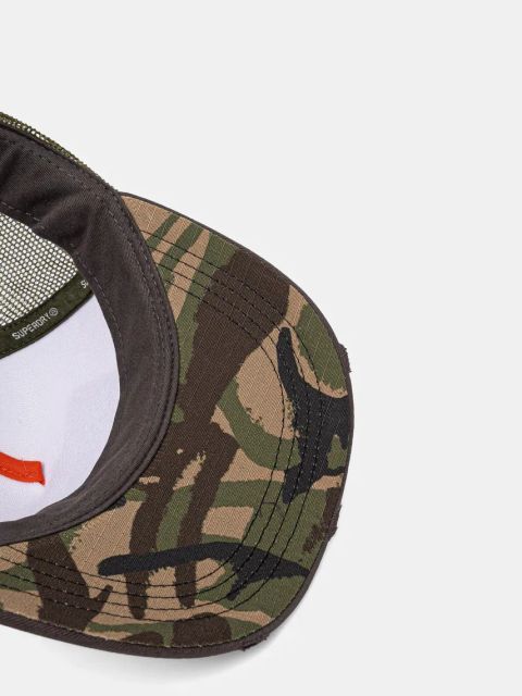 Superdry czapka z daszkiem kolor szary z aplikacją W9010176A-E8Y