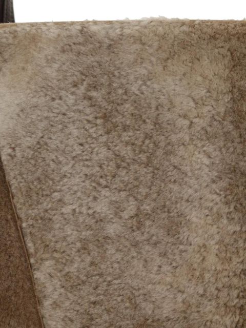 Chloé medium shearling tote bag - Brown