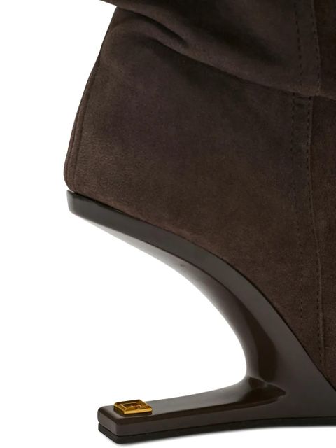 Balmain No Wedge suede ankle boots - Brown