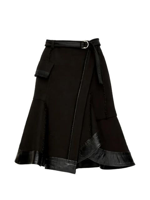 3.1 Phillip Lim double-layer belted cargo midi skirt - Black - zdjęcie produktu nr 1