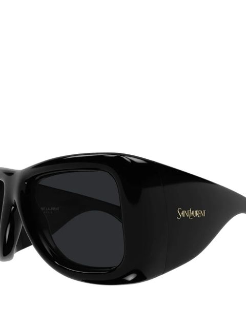 Saint Laurent Eyewear oversized wrapped sunglasses - Black