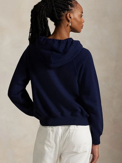 Polo Ralph Lauren bluza damska kolor granatowy z kapturem melanżowa 211971691 - zdjęcie produktu nr 2